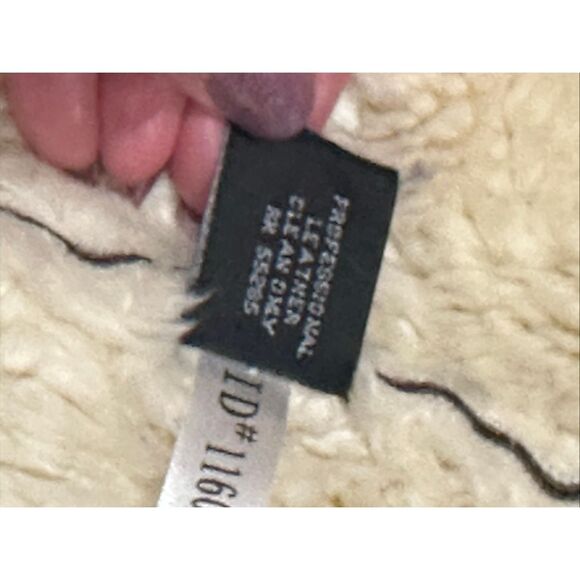 Express vintage suede leather Sherpa lined jacket M - Picture 12 of 12